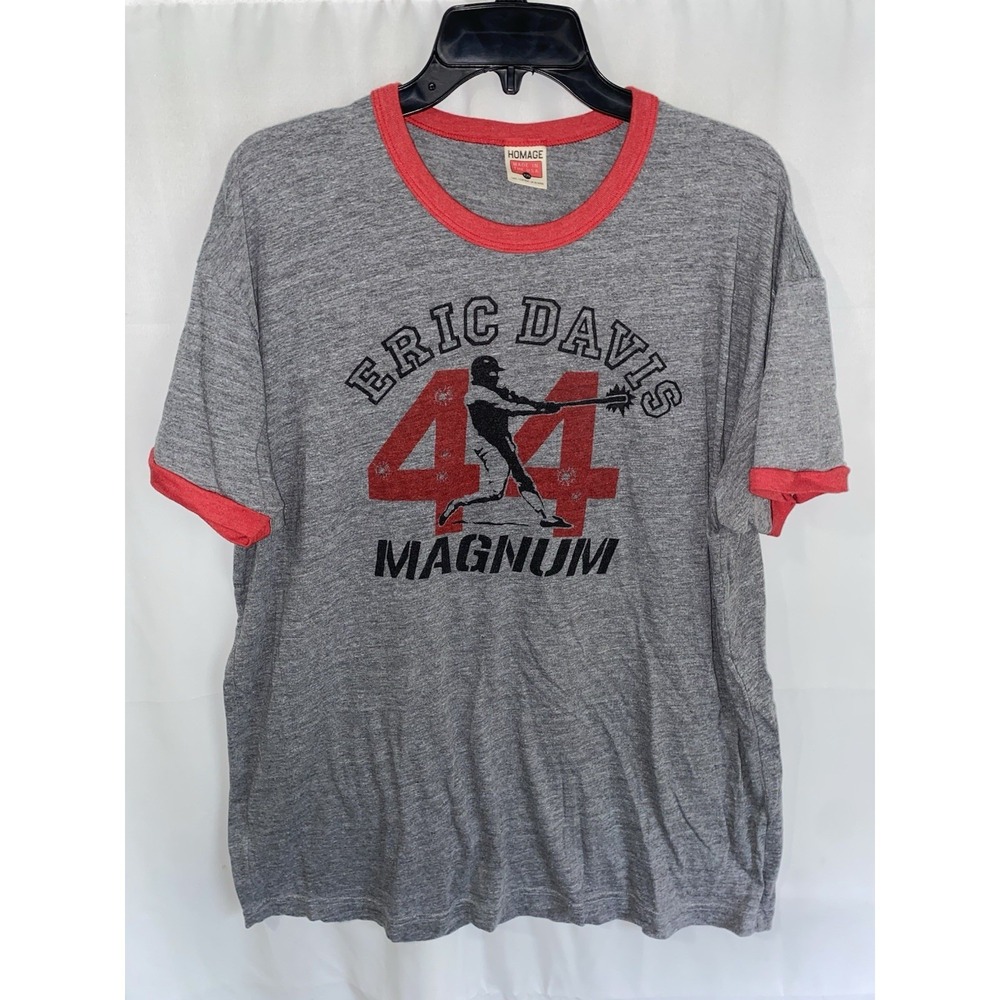 Homage Eric Davis 44 Magnum Cincinnati Reds T Shirt XXL
